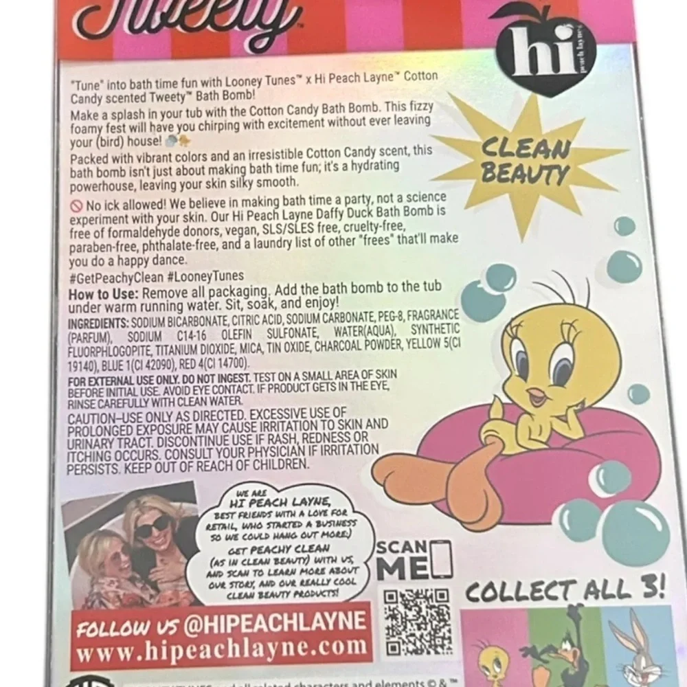 6 Looney Tunes Character Bath Bombs Duffy, Bugs Bunny and Tweetie!